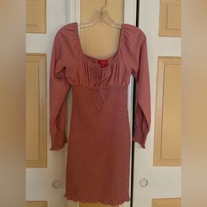 Guess Mauve Long Sleeve Dress